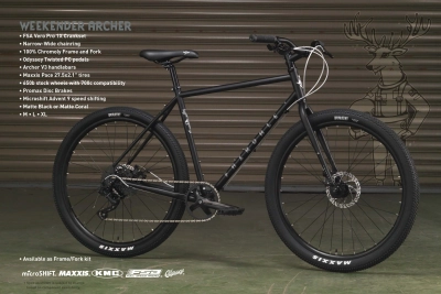 Fairdale Weekender Archer — туринг/bikepacking (M, 55 см, черный) — сталь CrMo 4130
